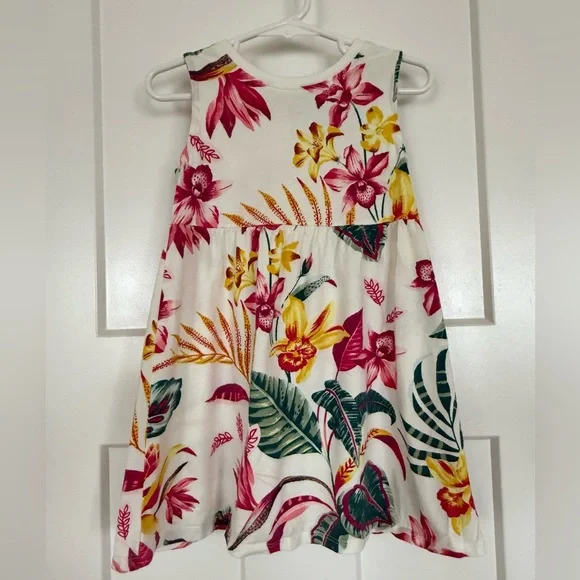 Old Navy Toddler Girl Floral Dress | Size 3T | Cotton Sleeveless - Picture 4 of 4